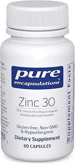 Pure Encapsulations Zinc 30 mg, 60 Capsules | Supplement for Immune System Support and Growth and Development*, Supports a Healthy Mind Set*, Zinc Picolinate 30 mg