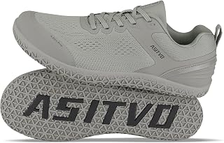 ASITVO Wide Barefoot Shoes Men Gym Zero Drop Sole Minimalist Cross Trainer Width Toe Box Sneakers Grounding Knit No-Sew Upper TPU Toe and Heel Colorful