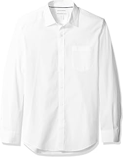 Amazon Essentials Mens Slim-Fit Long-Sleeve Poplin Shirt