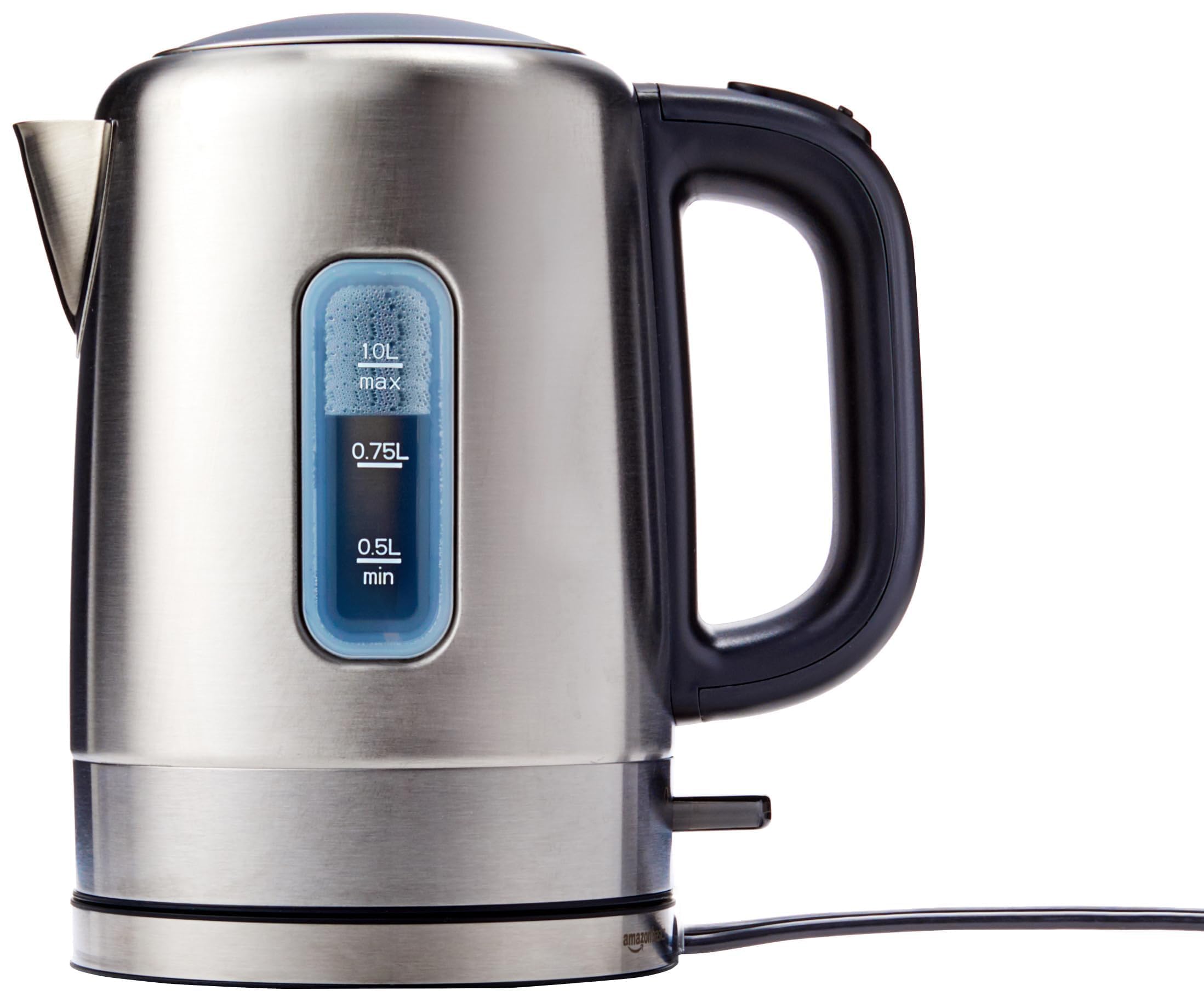 Amazon Basics Electric Stainless Steel Kettle for Tea and Coffee, BPA-Free, Fast