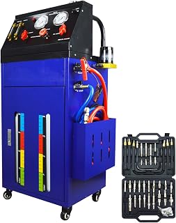 IntXanth Auto Transmission Flush Machine, 12V DC Automatic Fluid Changer with Sight Tubes, 70W Power, 2 x 5.3Gal Oil Tank, 18.5”x14.2” x37” for Car/Truck DIY & Garage