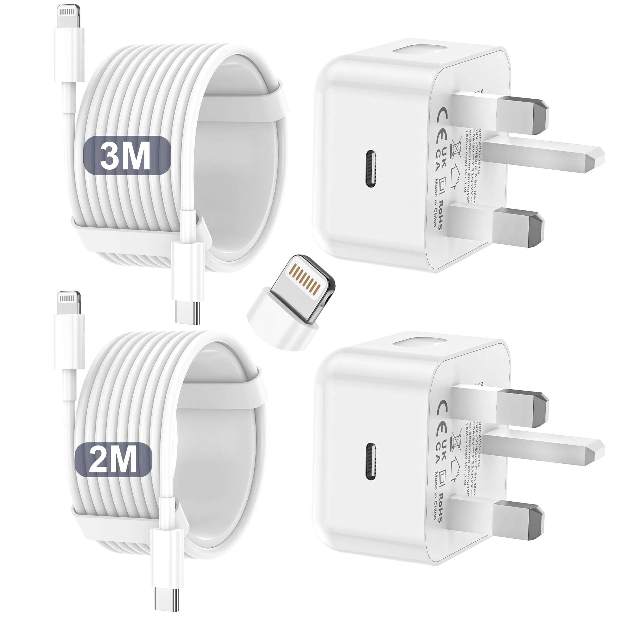 iPhone Charger Fast Charge PD Fast Charging for Apple Charger UK USB C Plug With