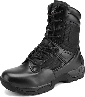 NORTIV 8 Tactical Military Work Boots with Zip