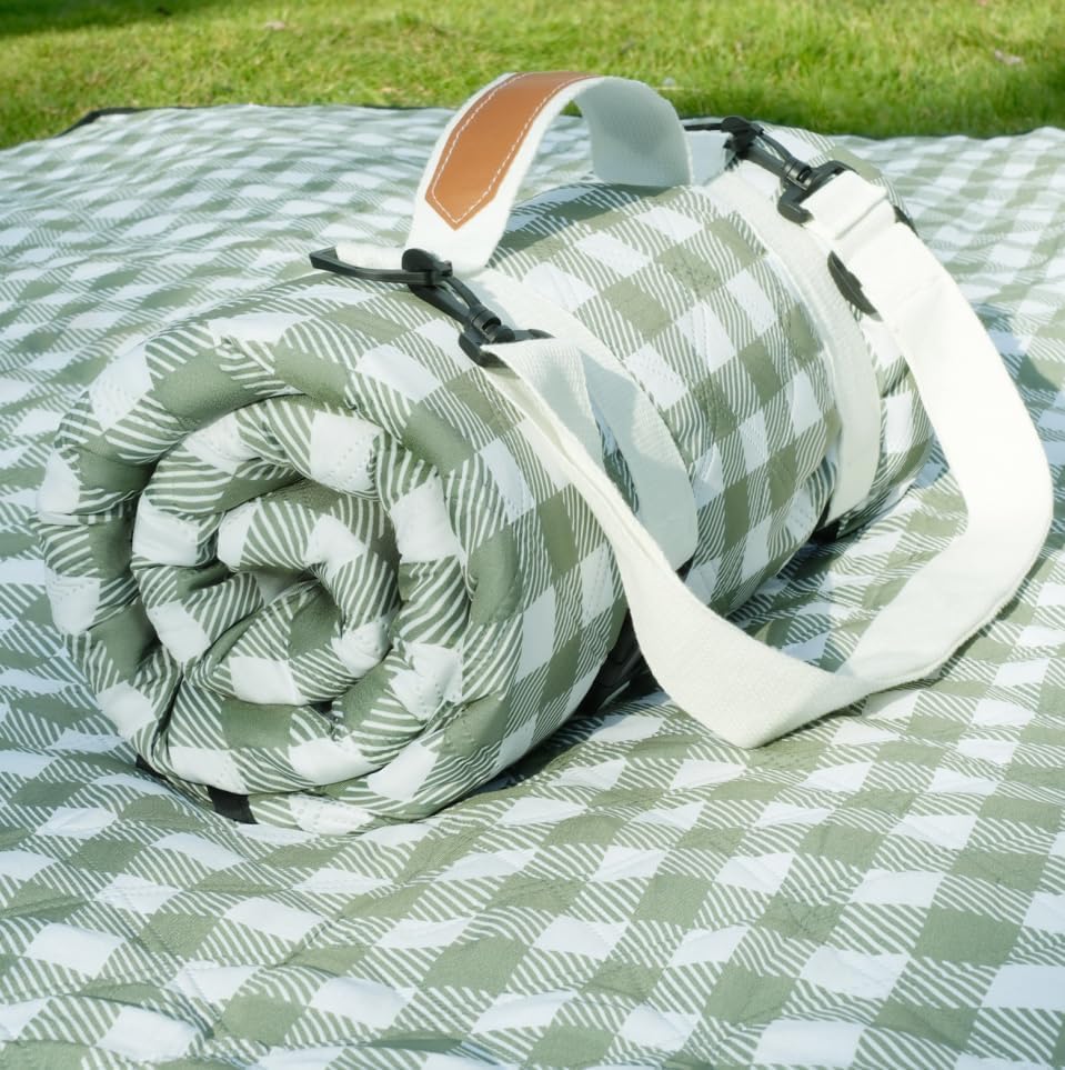 Genovega Waterproof Picnic Blanket Beach Outdoor Camping Mat Rug Extra Large Fol