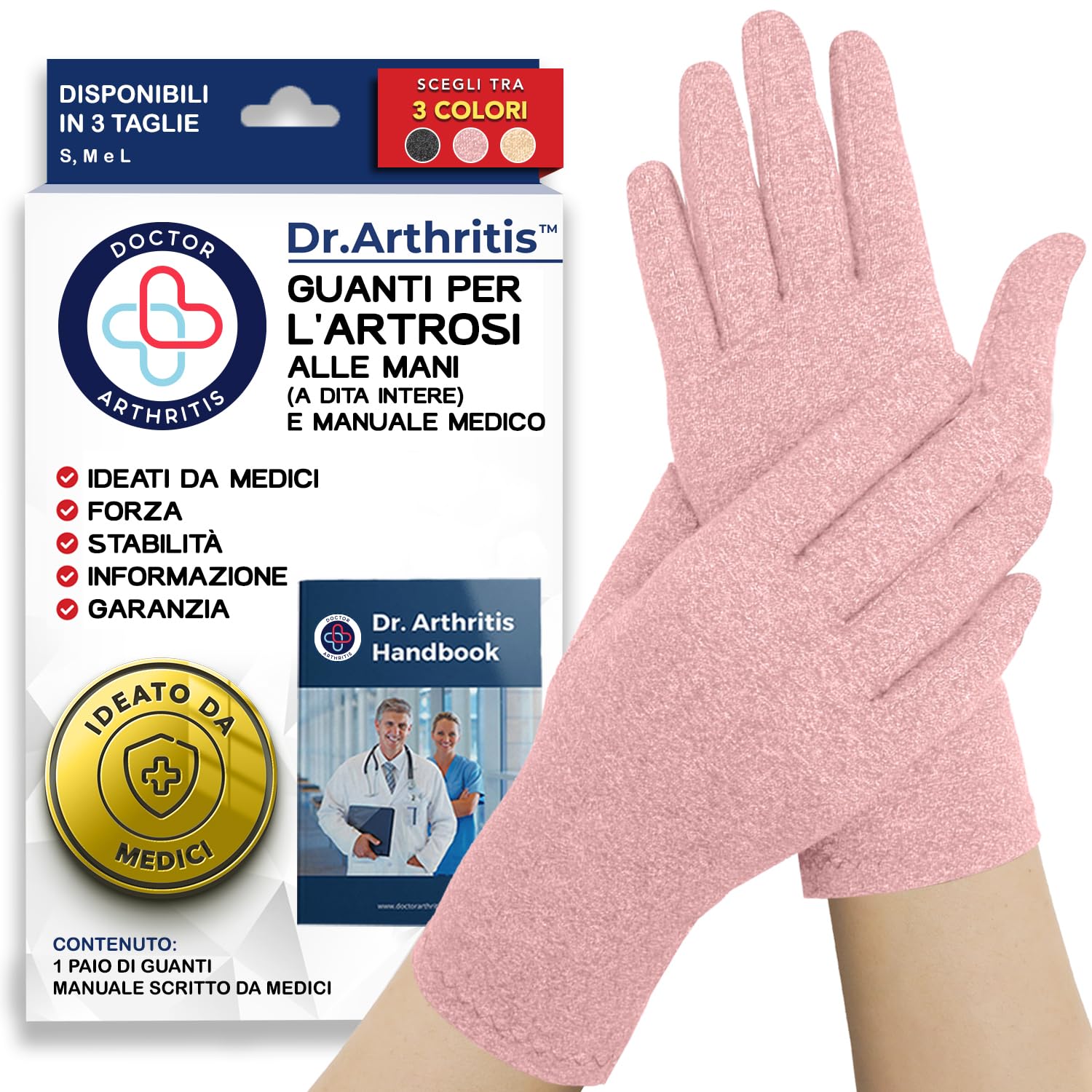Medici Carpal Tunnel Compression Brace - Hand Osteoarthritis Gloves - Left and R