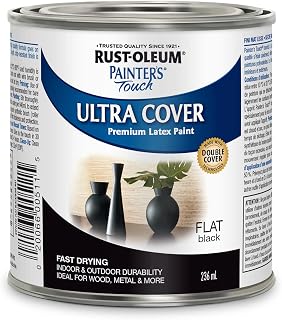 Ultra Cover Multi-Purpose Paint in Flat Black, 236 mL