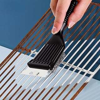 20 cm Stainless Steel Grill Brush with Plastic Handle - Heavy Duty Grill Cleaner for Deep Cleaning, Universal Fit for Most BBQs and Grills