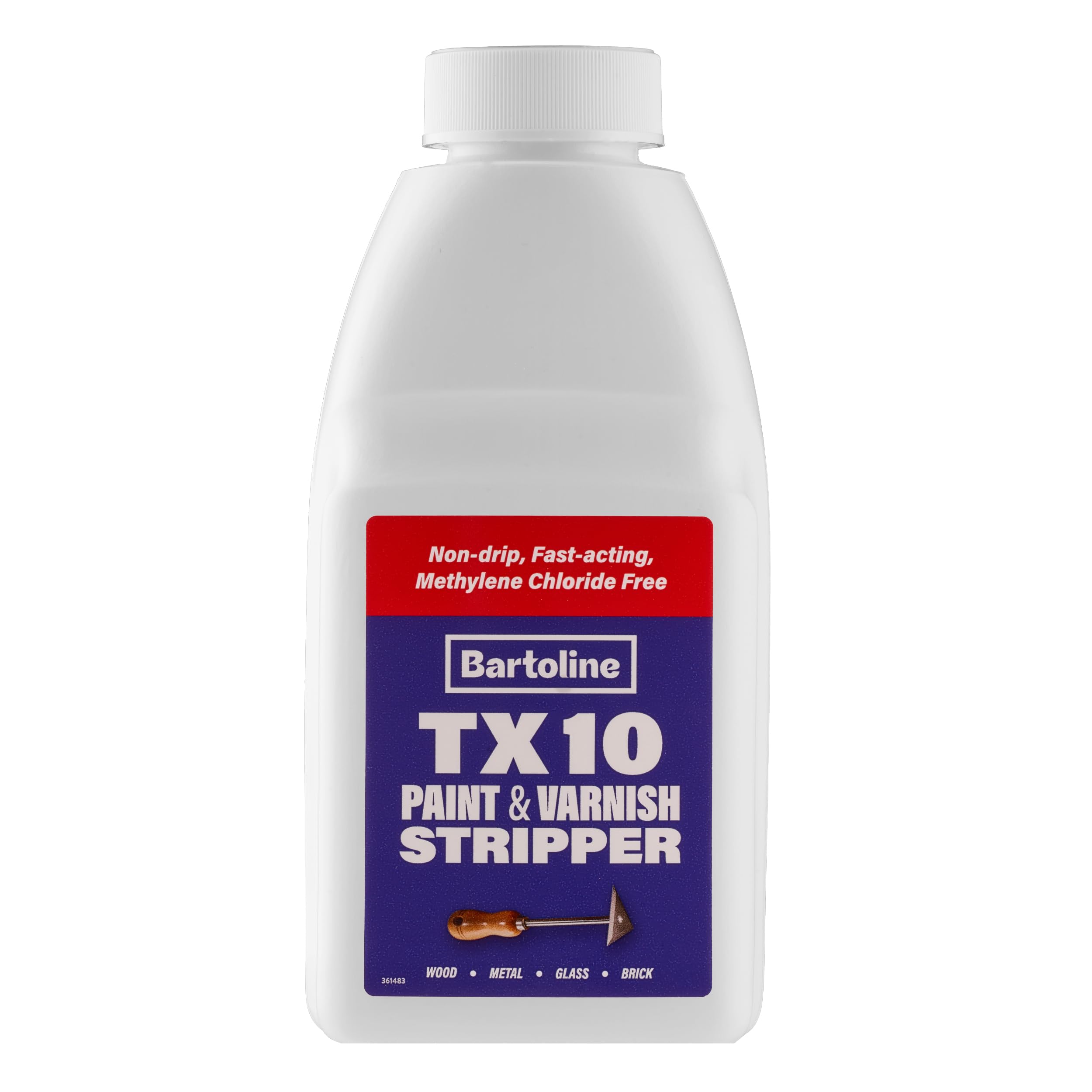 Bartoline TX10 Paint and Varnish Stripper 500ml | Extra Strong, Non-Caustic Pain