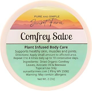 Comfrey Salve | Organic, Non-GMO, Small-Batch Herbal Balm | Family Made in WV | 2 oz Jar
