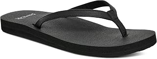 Sanuk Yoga Joy Womens Flip Flops | Yoga Mat Footbed | Sandals for Women | Womens Yoga Sandals | Women's Beach Sandals