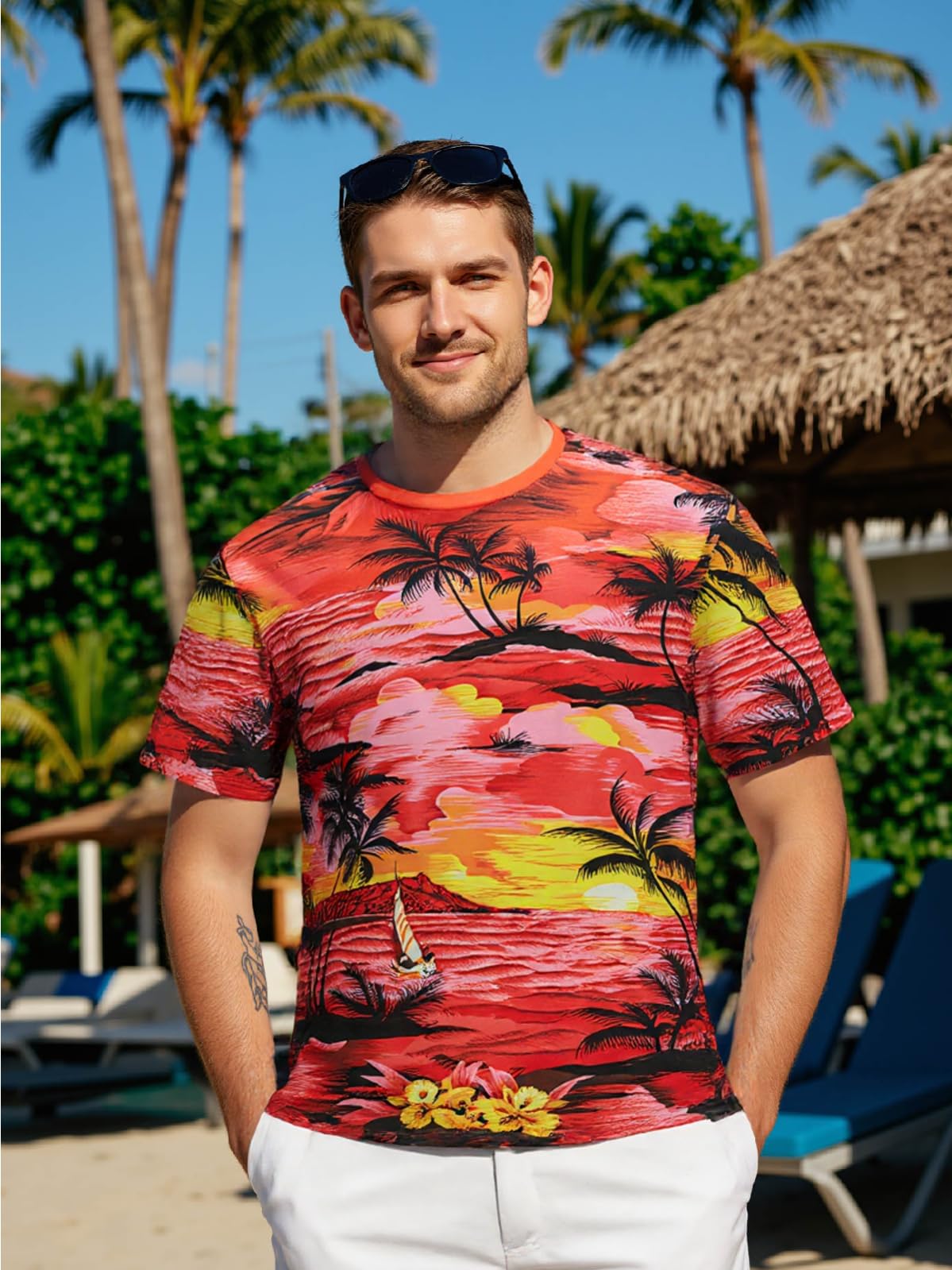 Men's Summer Graphic Crew Neck Short Sleeve Casual Streetwear Outdoor Sports Cas