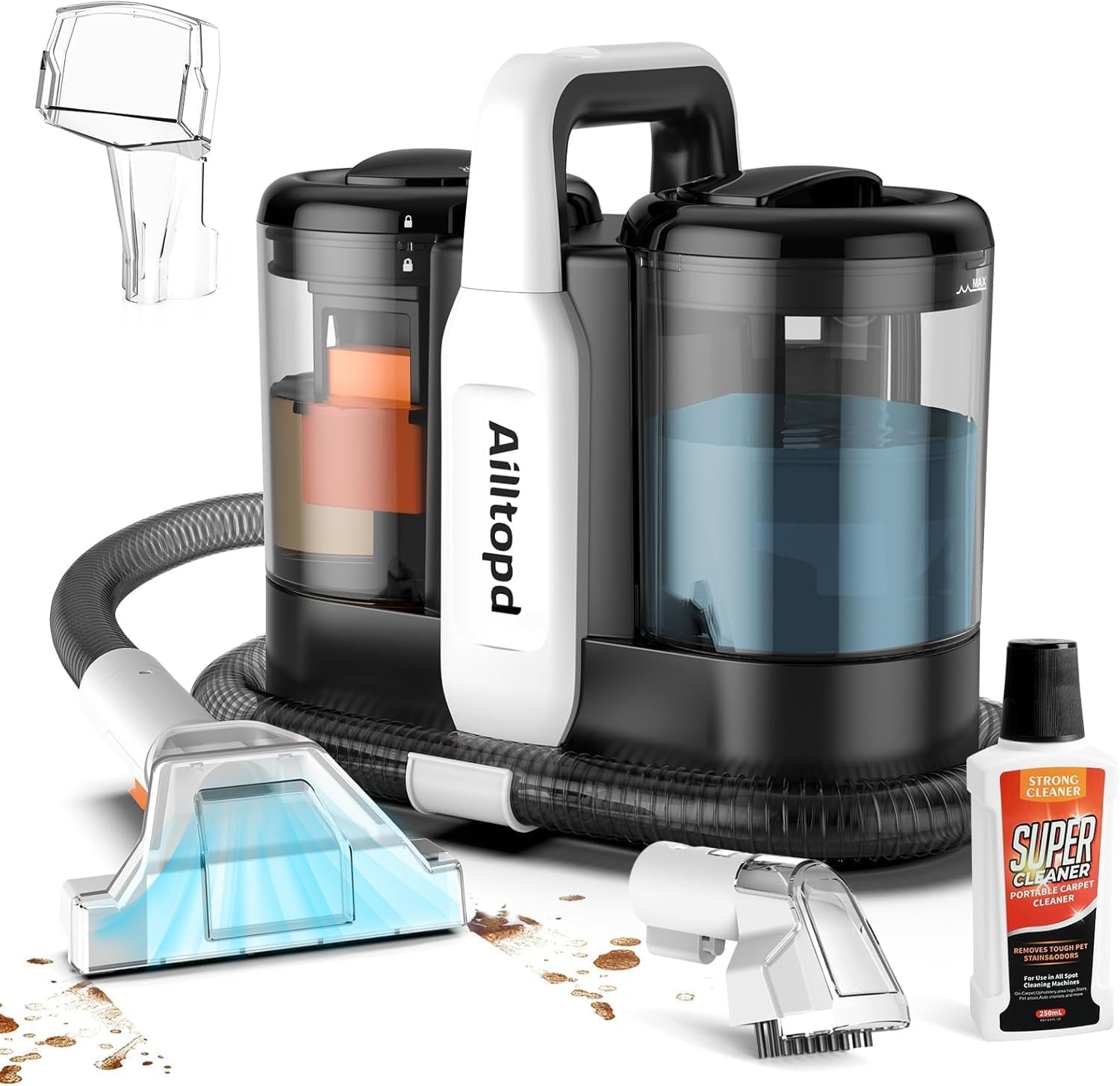Portable Carpet & Upholstery Spot Cleaner Machine,15Kpa Deep Carpet Cleaner Mach