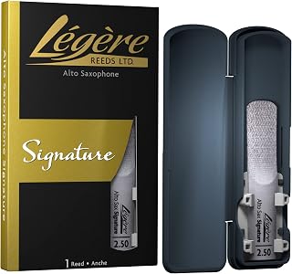 Légère Reeds, Alto Saxophone, Signature, Premium Synthetic Reed (ASG250) | All Purpose Synthetic Reed, Strength 2.50, Includes Carry Case, Durable, Weather Resistant, Consistent
