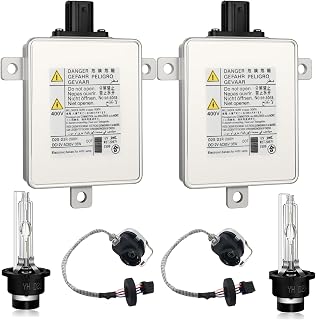 KERBIY 2 Sets HID Headlight Ballast W/Igniter &amp; D2S Bulb fit for Acura TL TSX ILX ZDX RDX for Honda Odyssey for Mazda 3 5 CX-9,Replace W3T19371 X6T02971 W3T10471 Xenon Ballast Control Module