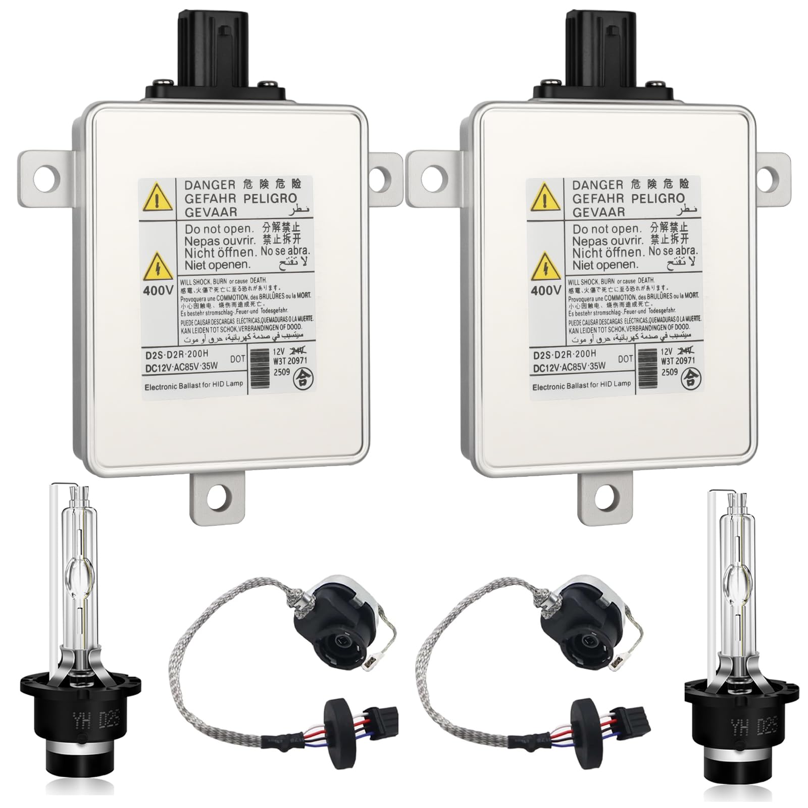 KERBIY 2 Sets HID Headlight Ballast W/Igniter &amp; D2S Bulb fit for Acura TL TS