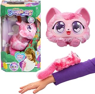 Animagic Snuggleups Pink Climbing Interactive Pet with 30+ Sounds | Climbs Clothes To Cuddle, Sings Songs, Soft Magical Friend For Kids Ages 4+