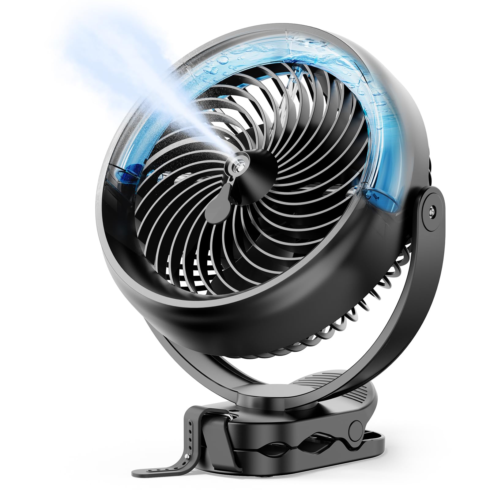 Koonie 8'' 10000mAh Battery Operated Misting Fan with Max. 48 Hrs Runtime | Port