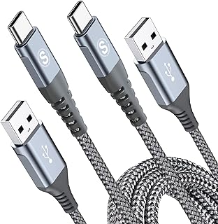 USB C Cable [1.5M, Pack of 2] Fast Charge 3A Wire Charger Type C Braided USB C Cable for iPhone 18 17 16 15 Pro Max, Samsung Galaxy S26/S25/S24/S23a S8,A71,A54,Sony,Note20,M31,Huawei,Xiaomi,Pixel,LG