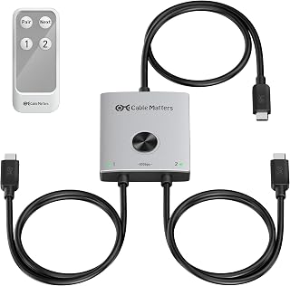 Cable Matters 40Gbps USB C KVM Switch for 2 Laptops, Thunderbolt Compatible