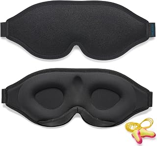 2026 Innovative Night Mask for Men and Women, Sleep Mask (Black) | Light Block Design for Sleeping, Naps, Meditation, Travel
