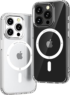 Ones Coque Magnétique pour iPhone 15 Pro Transparente, Compatible avec MagSafe, Airbags Antichoc Qualité Militaire, Protection D'écran Et Caméra, Antirayures PC, Antijaunissement, Antidérapant