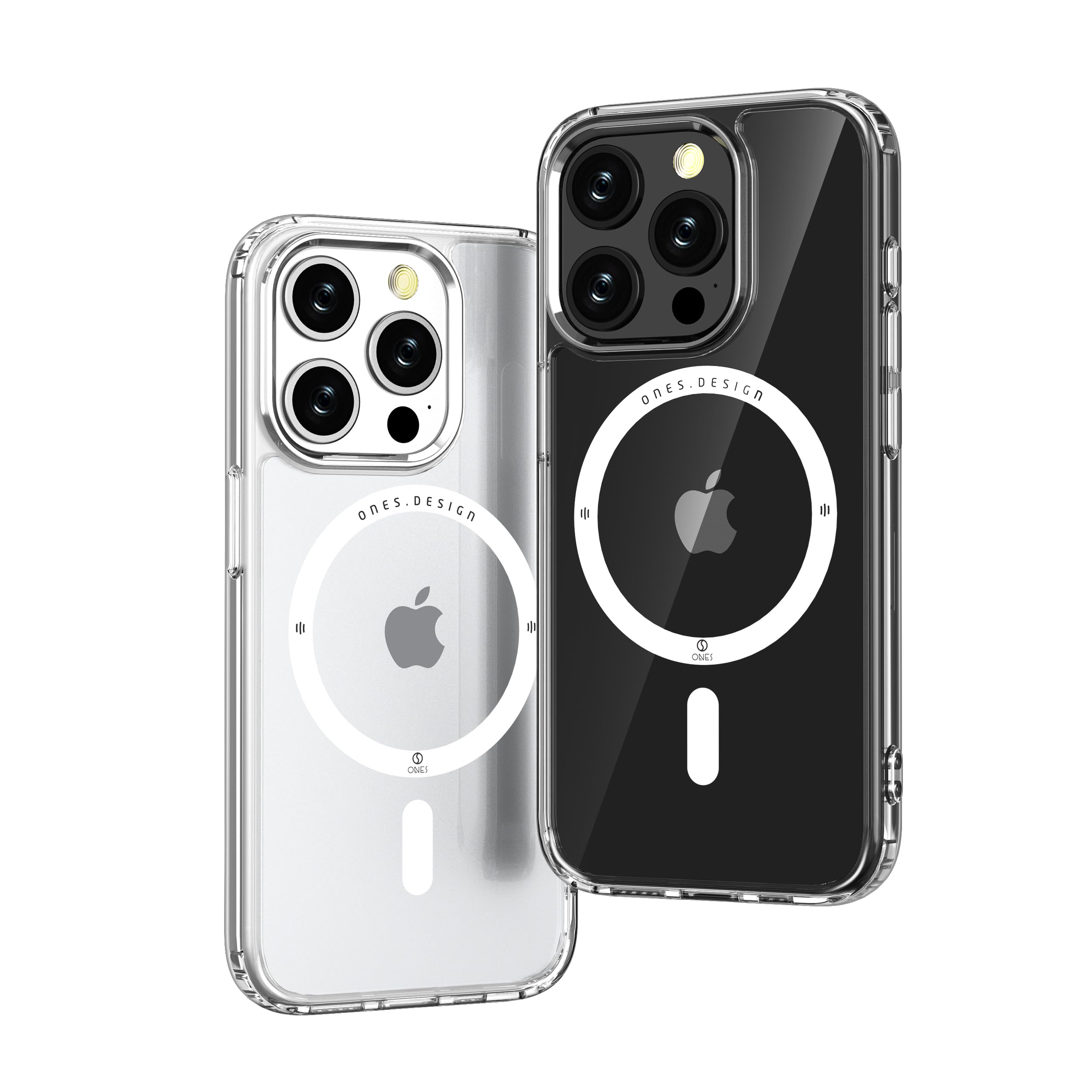 Ones Coque Magnétique pour iPhone 15 Pro Transparente, Compatible avec MagSafe, 