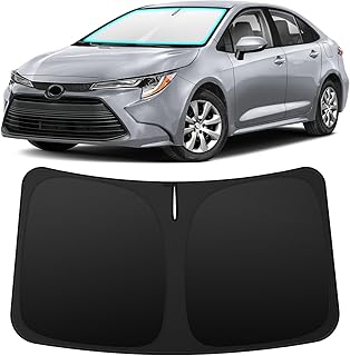 INSAUTO Custom Fit Windshield Sun Shade for Toyota Corolla 2020-2027 | Foldable Front Window Sunshade Car Accessories, UV & Heat Reflector, Keeps Interior Cool, Includes Storage Bag