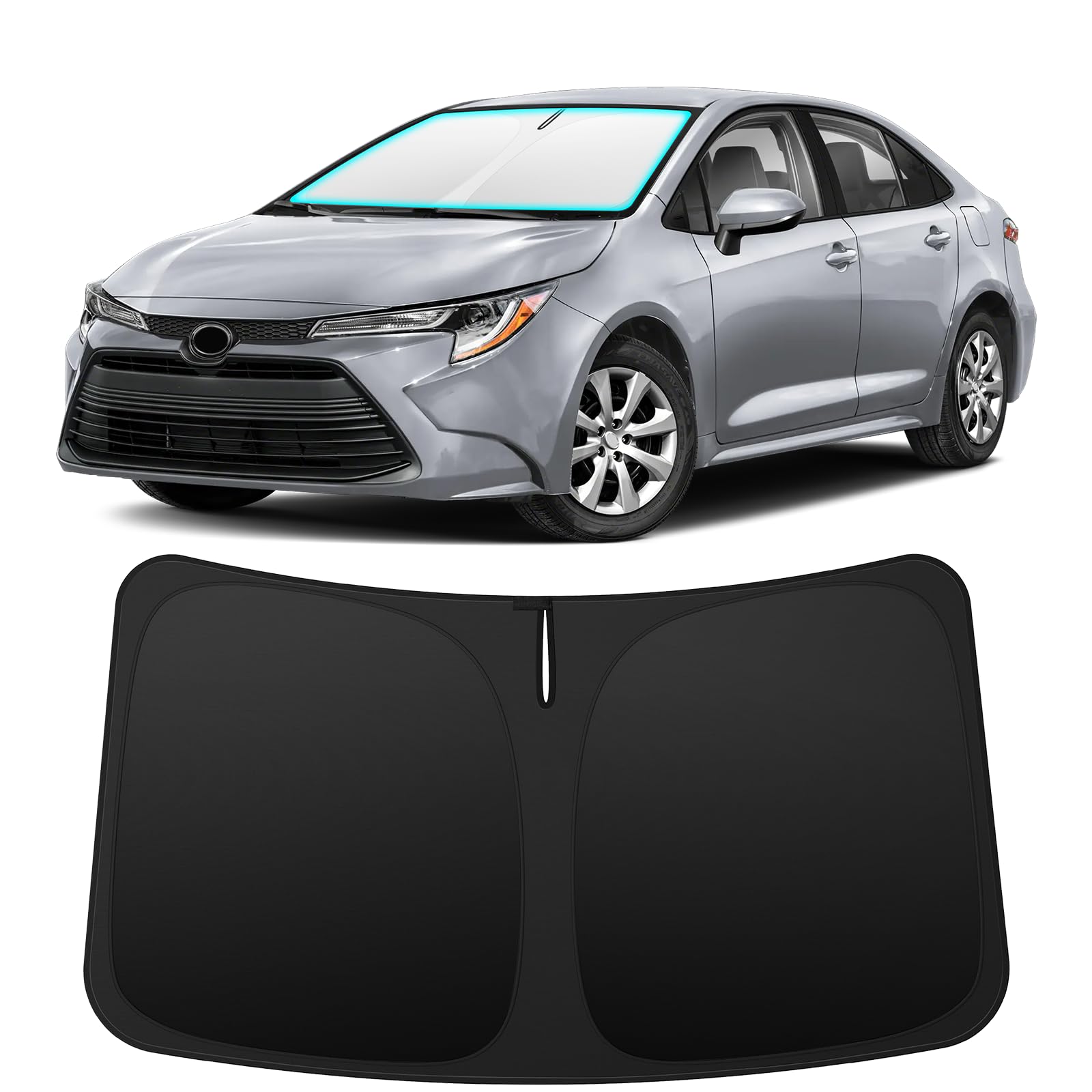 INSAUTO Custom Fit Windshield Sun Shade for Toyota Corolla 2020-2027 | Foldable 