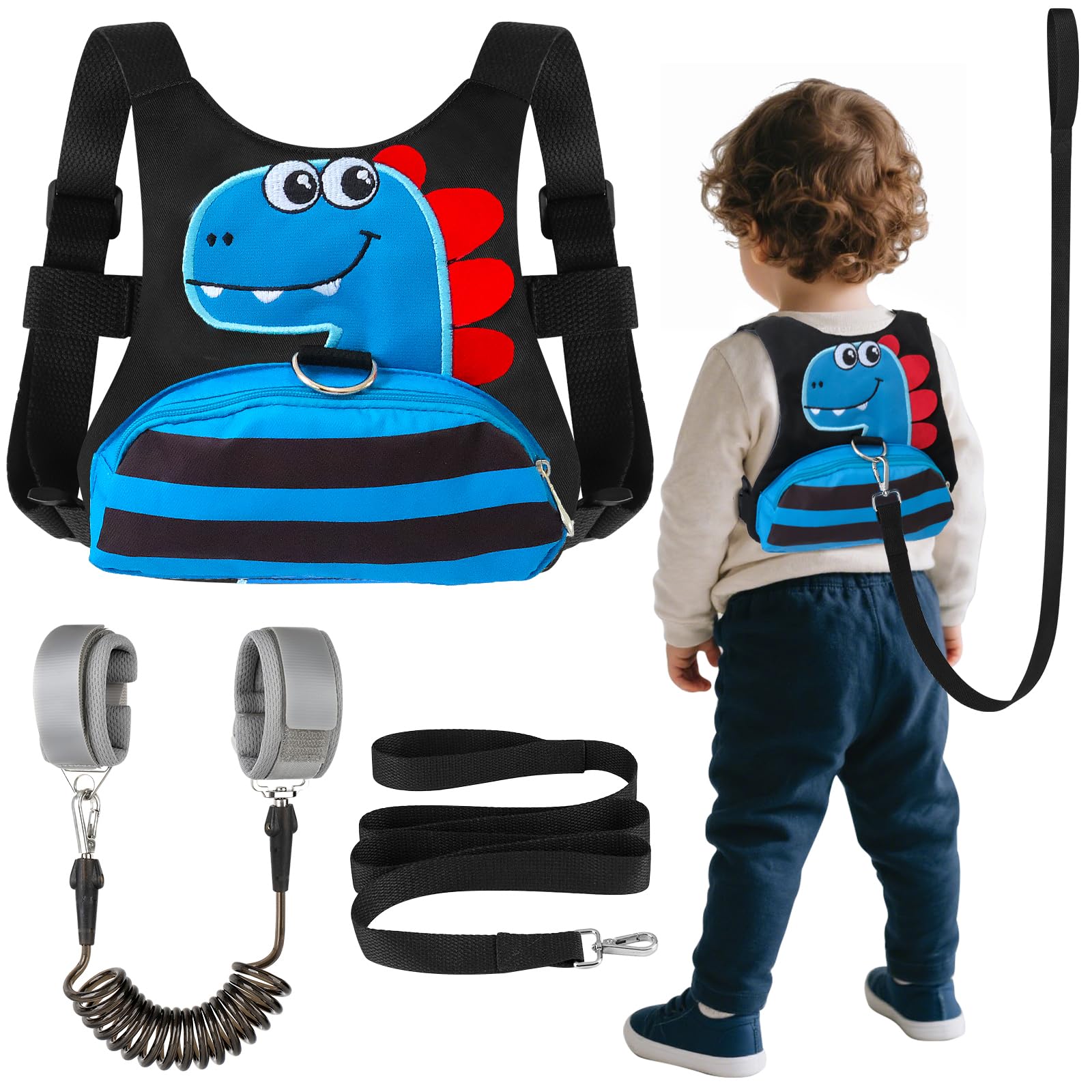 Toddler Leash for Kids-Baby Child Harness with Anti Lost Wrist Link for Boys/Gir