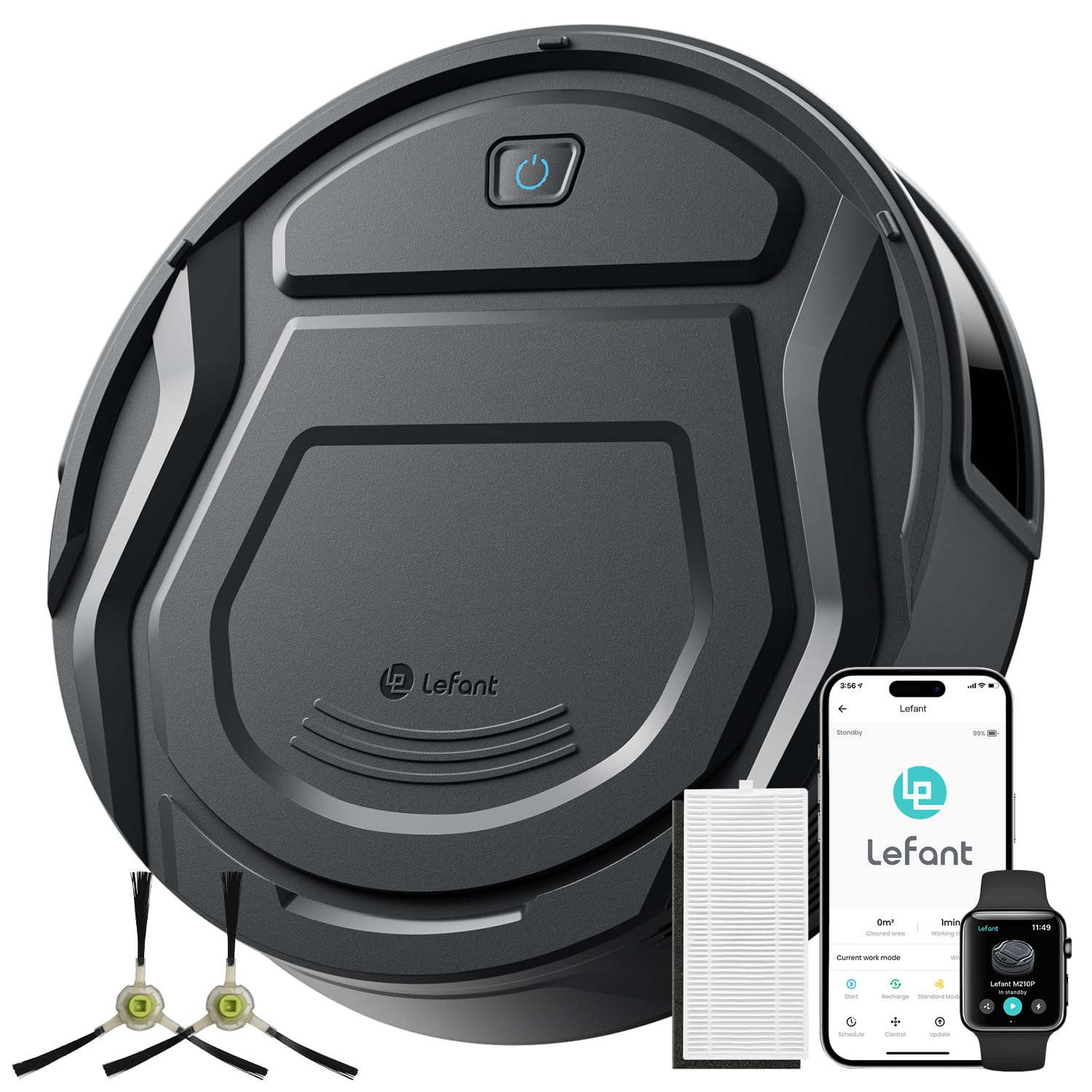 Lefant M210 Pro+ Robot Vacuum Cleaner - 4000Pa Strong Suction, PreciSense Obstac