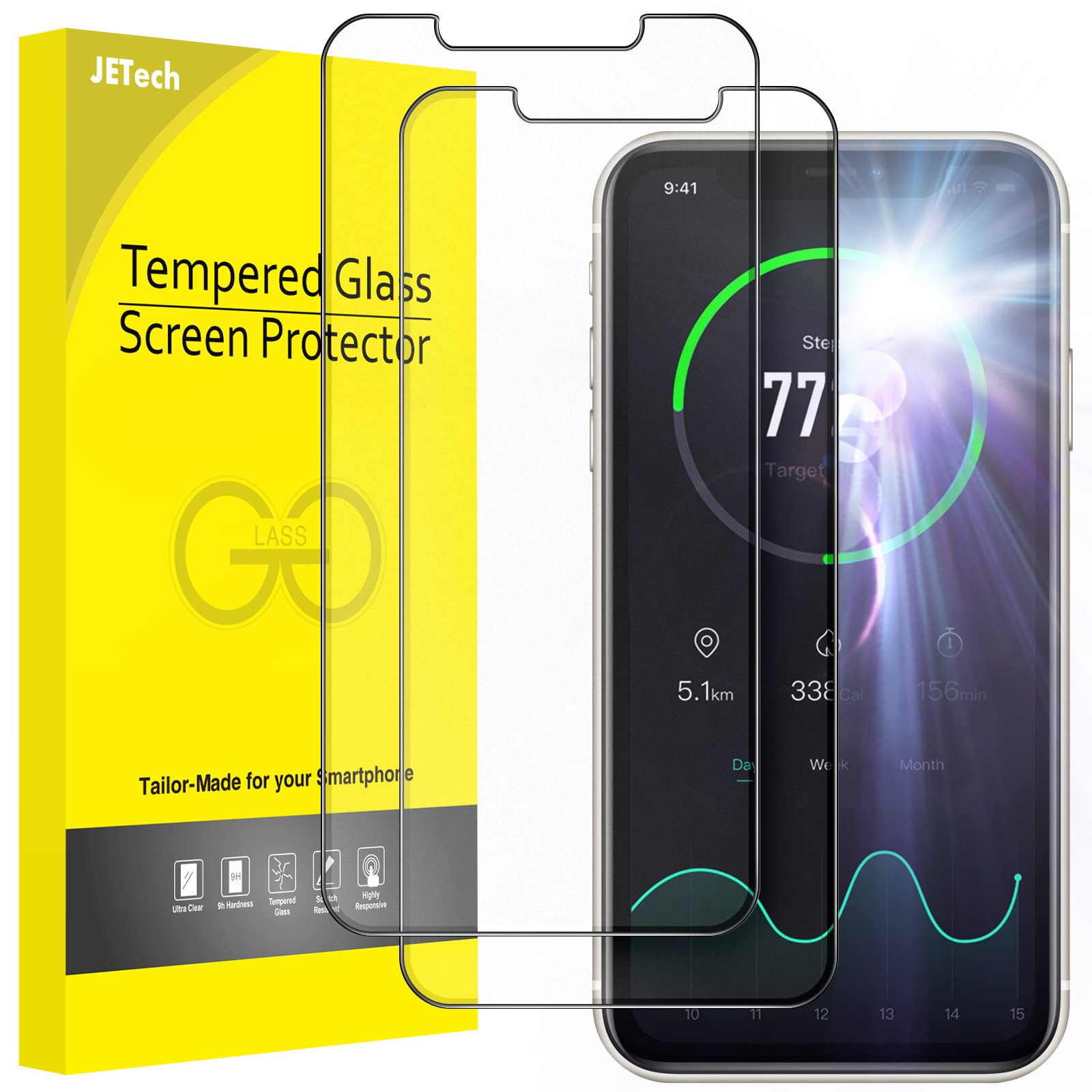 JETech Matte Screen Protector for iPhone 11/XR, 2-Pack