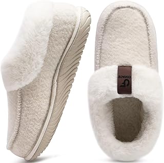 COFACE Womens Memory Foam House Slippers Arch Support Indoor Outdoor Shoes