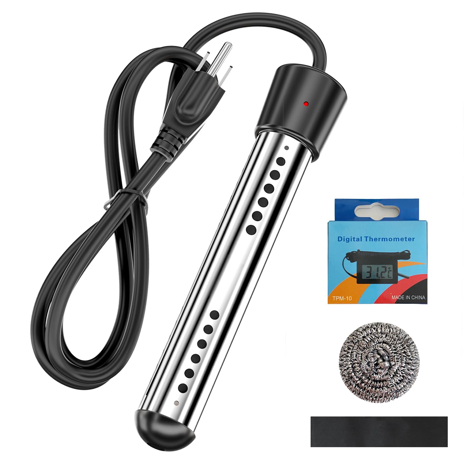 2000W Immersion Water Heater, Portable Electric Heaters with Digital LCD Thermom