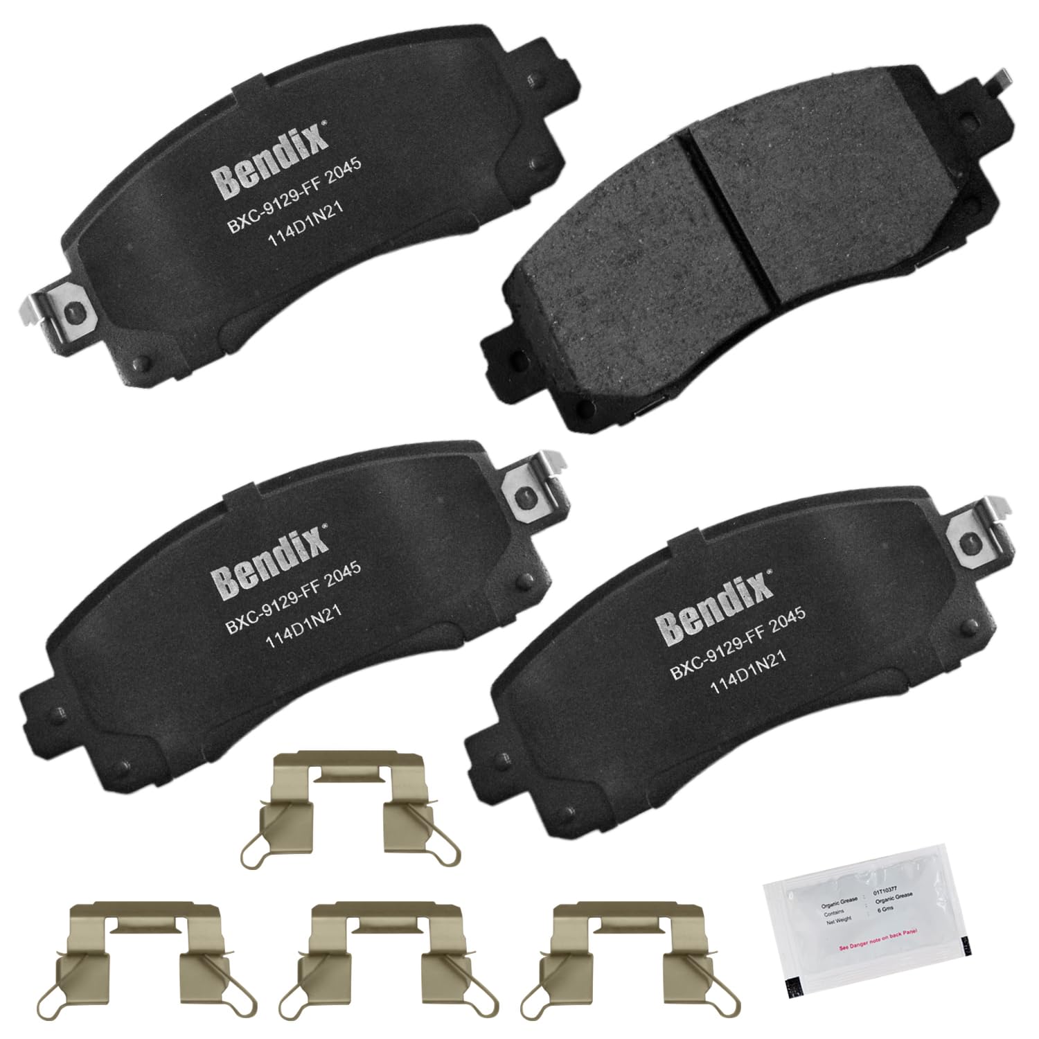 Bendix Priority1 CFC2045 Ceramic Front Brake Pads for Subaru Crosstrek 2023-2018