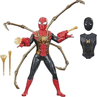 Spider-Man: No Way Home Deluxe 13-Inch-Scale Web Gear Action Figure with Sound FX, Suit Upgrades, and Web Blaster Accessory