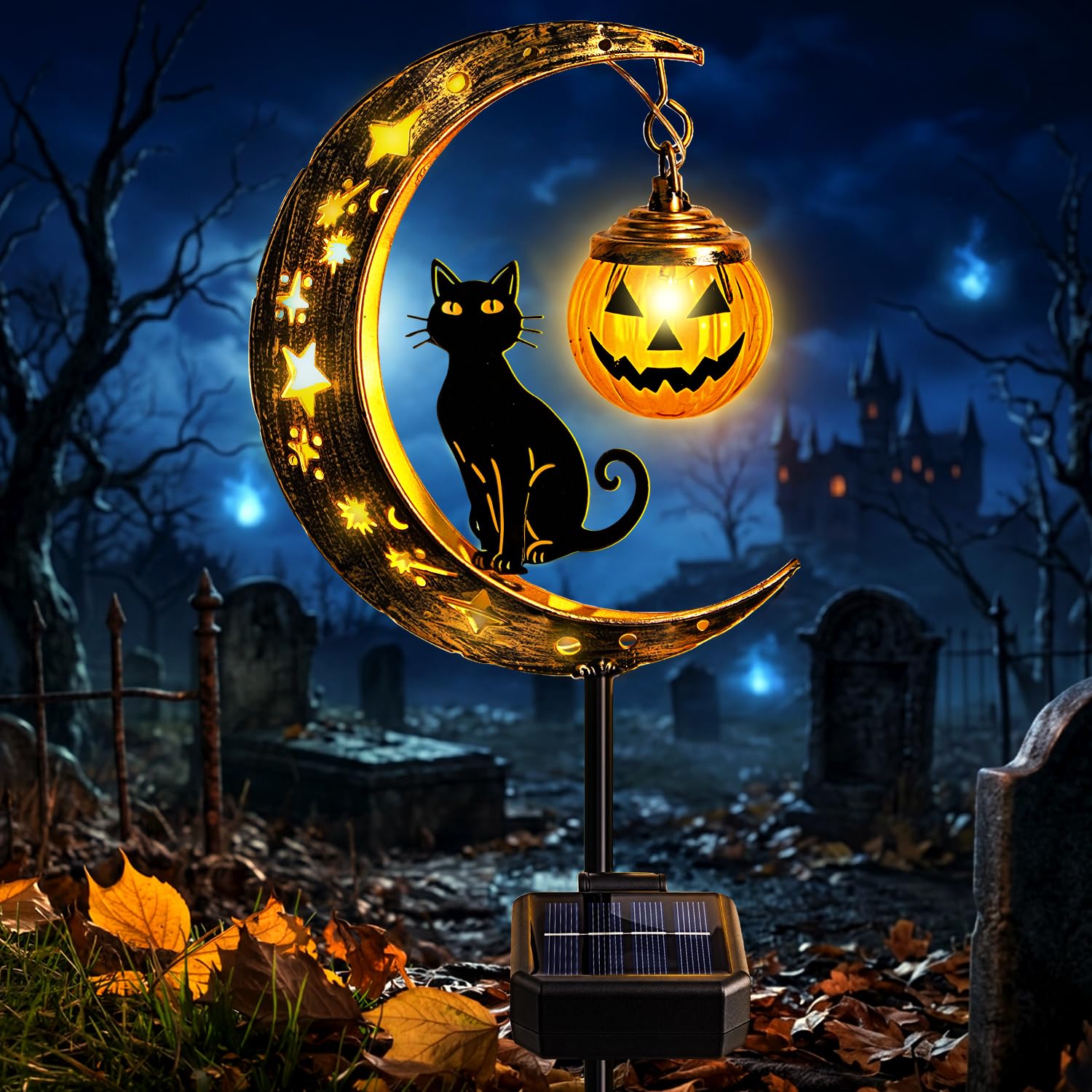 Halloween Solar Lights Outdoor Decor, Halloween Decorations Garden Ornament | Wa
