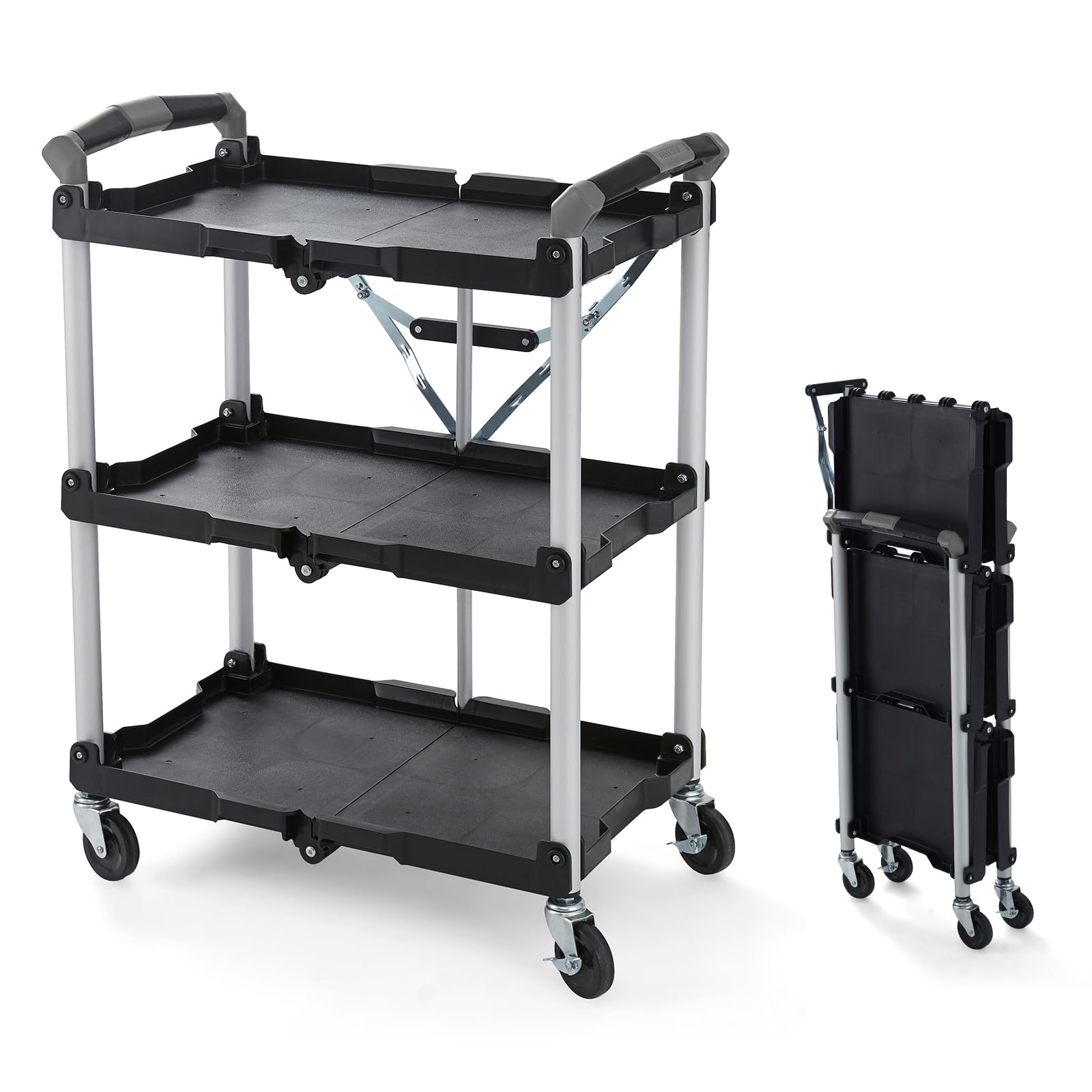 Olympia Tools 85-188 Pack-N-Roll Folding Collapsible Service Cart, 150LB Capacit