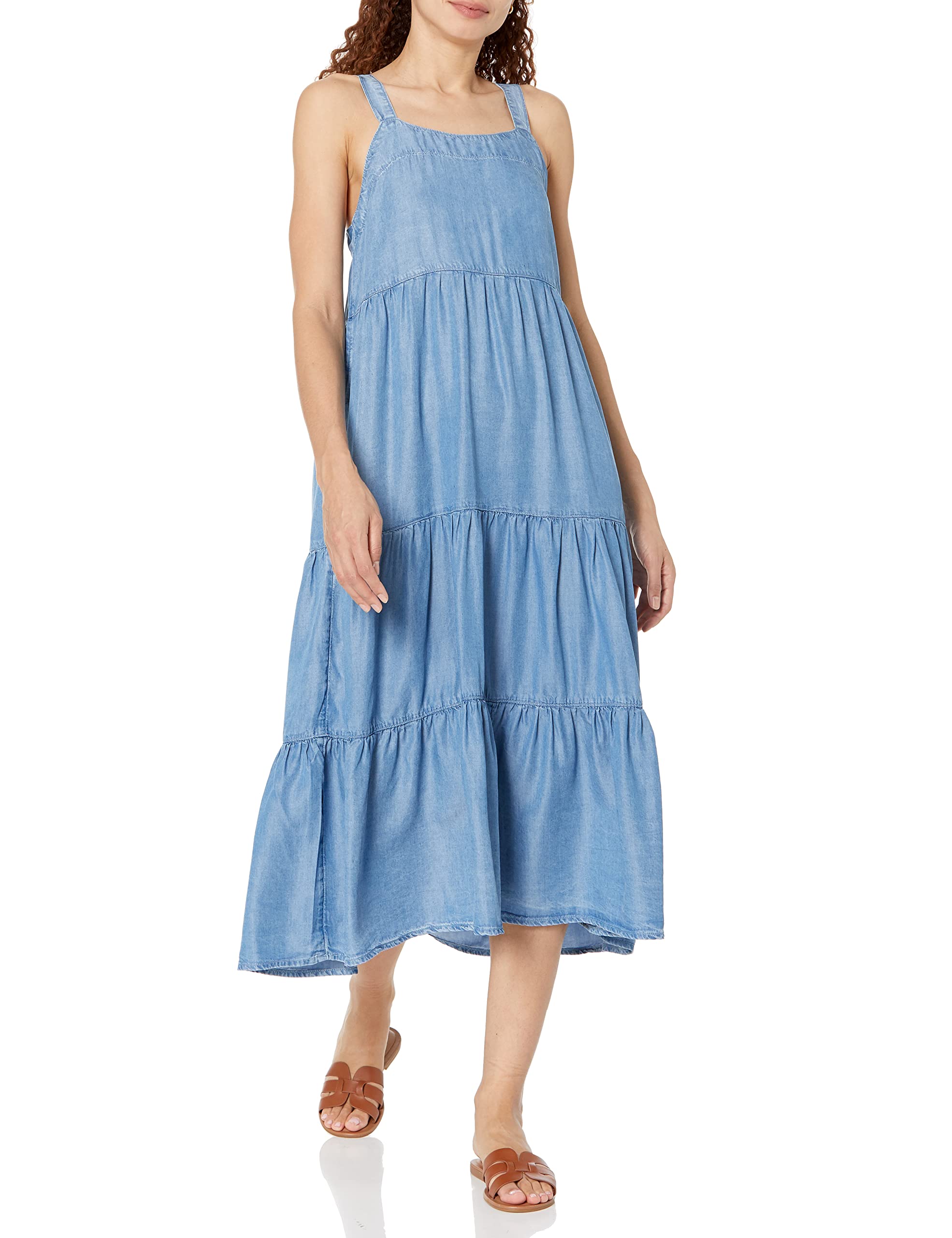 Amazon Brand - Women's Brit Tiered Ankle Maxi Tent Dress by The Drop