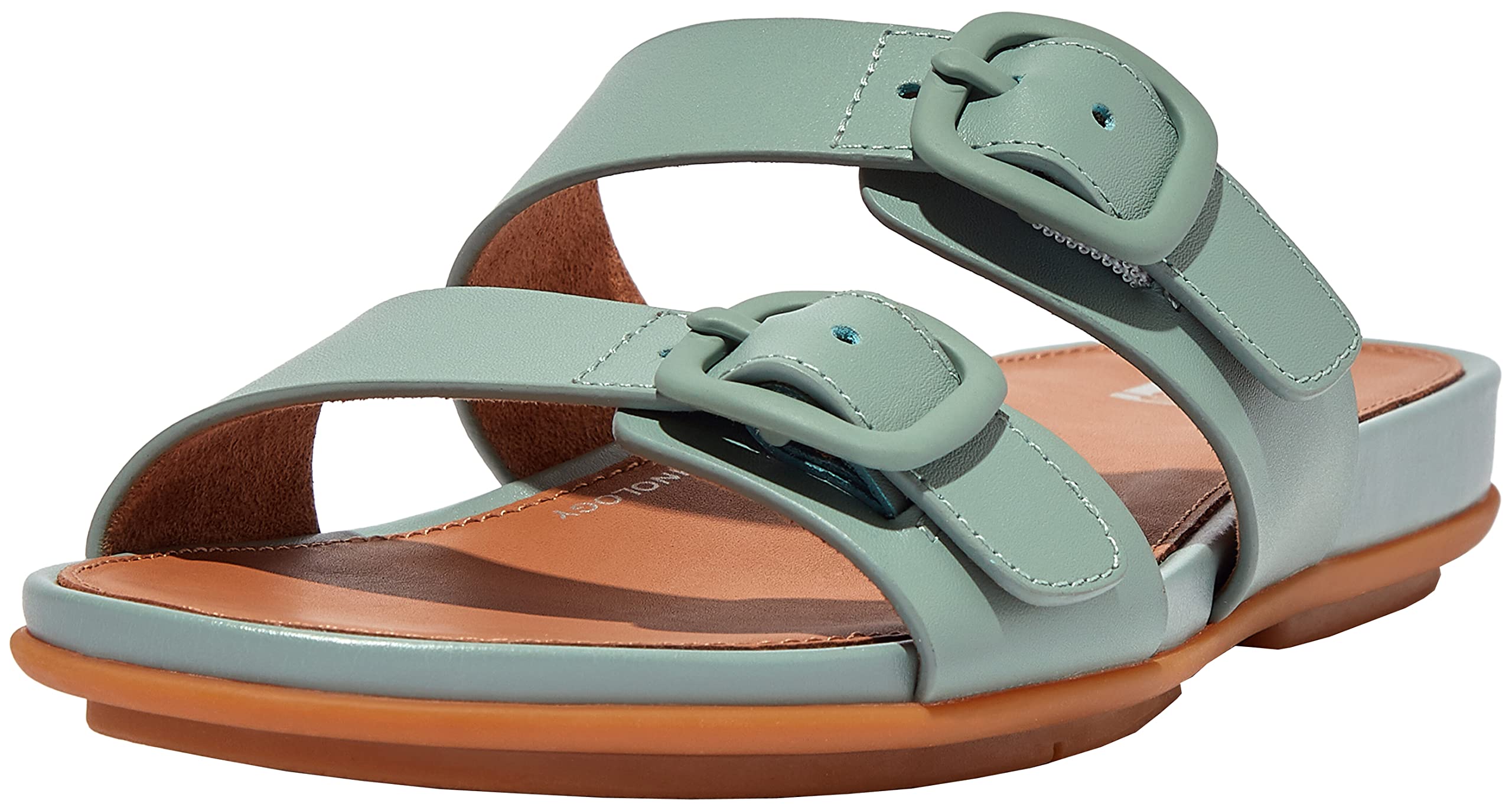 FitFlop™ Gracie - Sandalias de piel con hebilla de goma y dos barras para mujer,