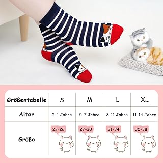 PUTUO Children's Girls' Socks, Children's Socks: Girls Funny Cotton Socks, Colourful Animals, Patterned Stockings, 5 Pairs