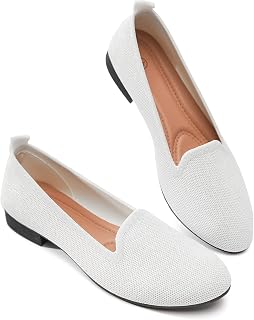 BABUDOG Women's Sparkly Flats Shoes Shiny Mesh Loafers Shoes Soft Memory Foam Flats