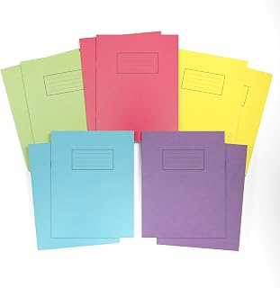 Silvine Exercise Book, 229mm x 178mm, Assorted, Pack of 10 , SV42364