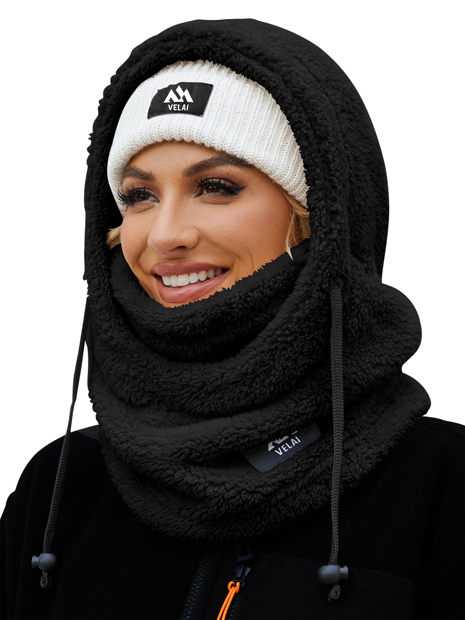 VELAI Balaclava Fleece Ski Mask for Men Women Winter Face Masks Windproof Hooded