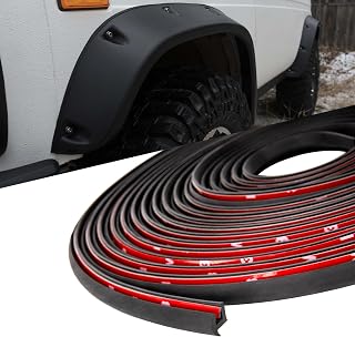 GOIMGN 34FT Fender Flare Rubber Seal, T-Style Wheel Edge Trim Gasket | Universal rubber gasket seal trim for wheel wells &amp; fender flares. Adheres securely with automotive adhesive tape