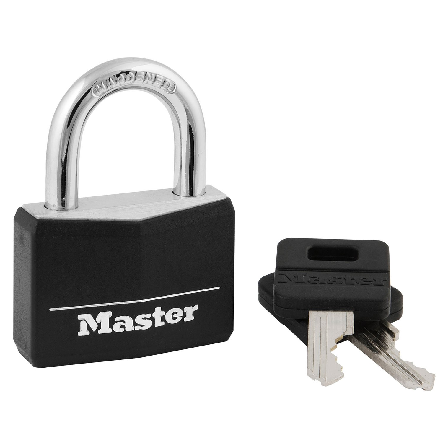 Master Lock Gym Locker Lock, Keyed Lock, Black Covered Aluminum Lock 141D | Weat