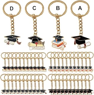 Set of 10 Metal Keyring with Hood for 2026 Graduates for Bags and Cars, Student Teacher Favors, A10 Pieces
