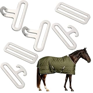 6 Pcs Horse Blanket Surcingle Buckle Replacement Kit, Fast Fix Horse Blanket Buckle & Surcingle Replacement, Heavy Duty Hardware