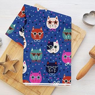 Cute Cat Kitchen Towels 16" x 25" Holiday Decoration Tea Towels -11