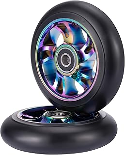 Pro Scooter Wheels 100mm with ABEC-9 Bearings Colorful Wheels