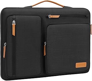 MOSISO 360 Protective Laptop Case 16 inch, 15-15.6 inch Laptop Sleeve | Compatible with MacBook Pro 16, HP Acer Dell Lenovo ASUS, Side Open Carrying Case with 4 Zipper Pockets, Black